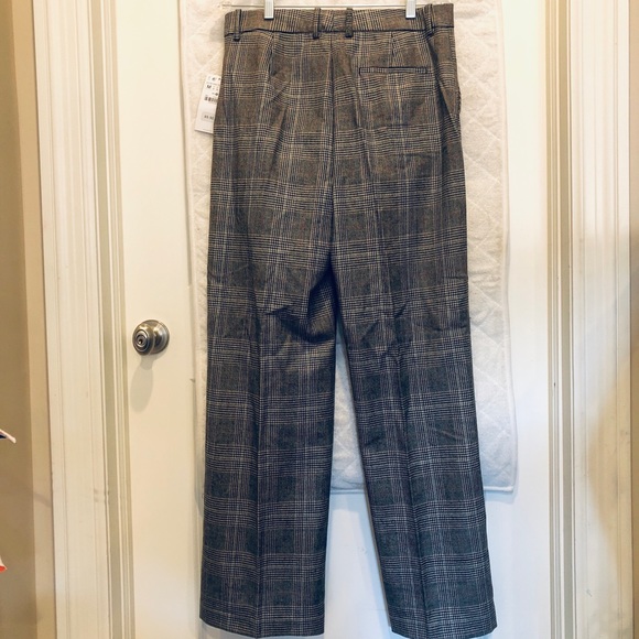 NWT ZARA WIDE LEG CHECKERED PANT - Picture 6 of 7
